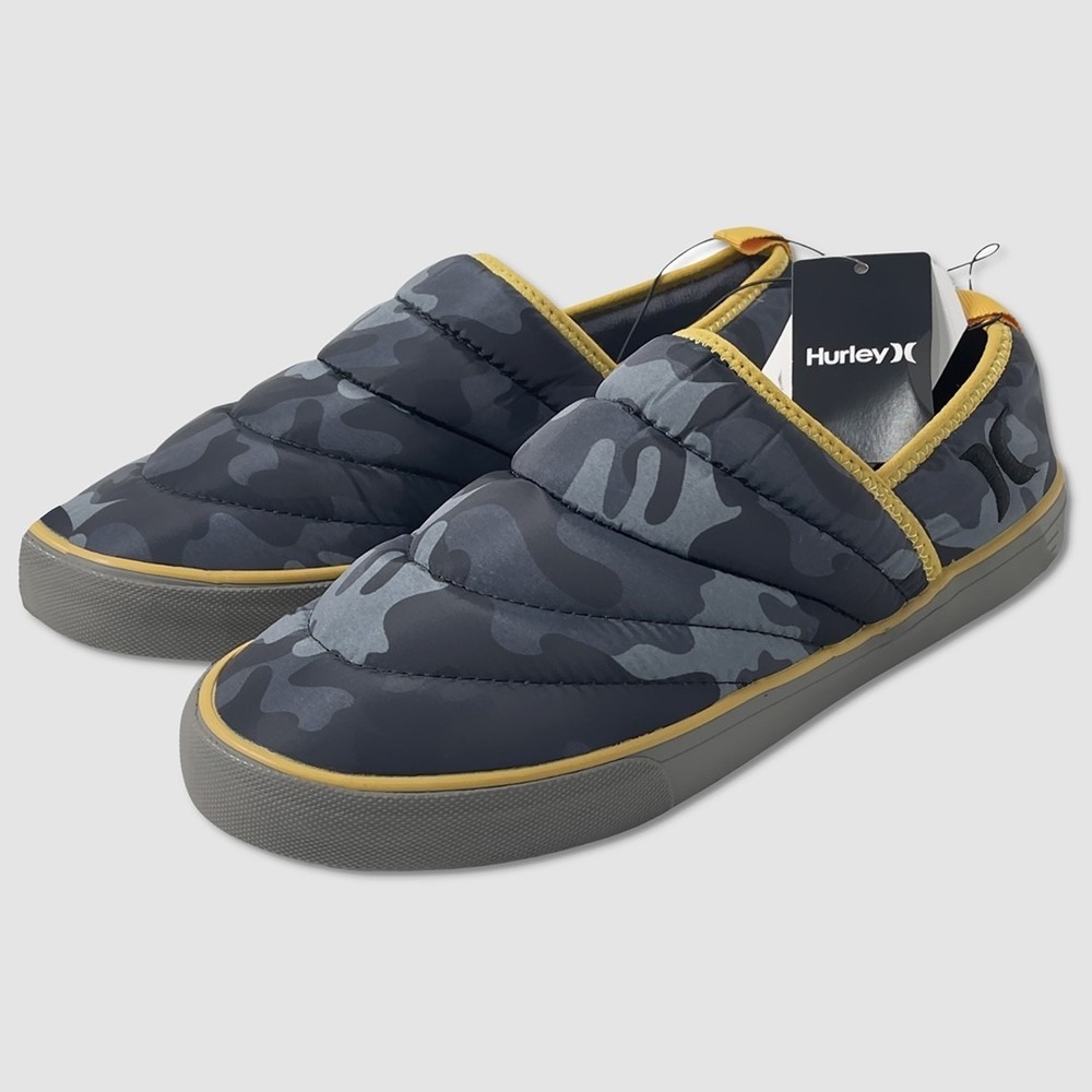 Mens Hurley Puff Chukka Slip-On Shoes - NEW Size 8.5 Grey Camo - #44411-J4